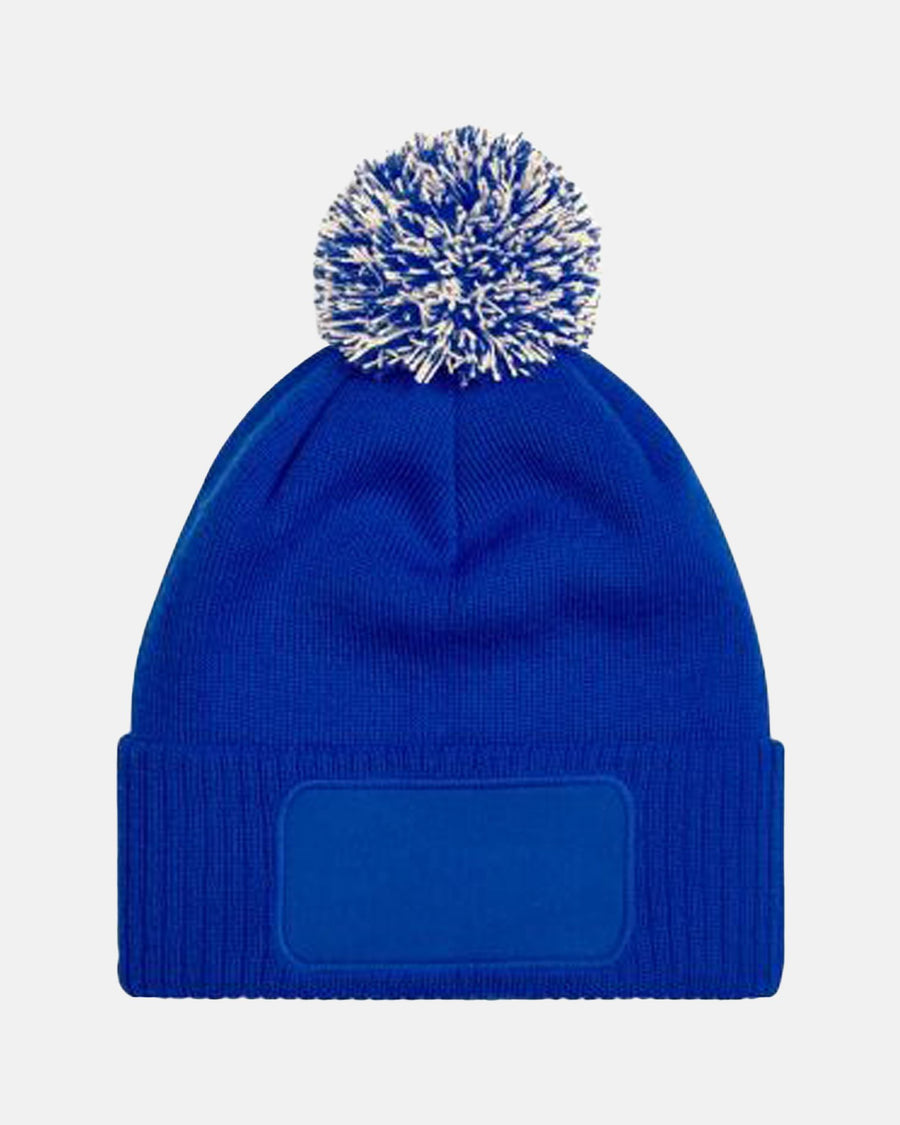 Diamond Pride PomPom Patch Beanie, royal blau