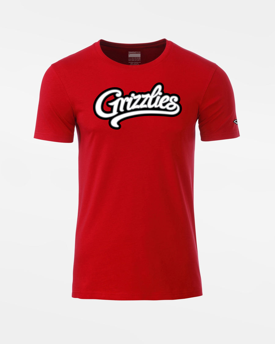Diamond Pride Premium Light T-Shirt "Freising Grizzlies", Script, rot-DIAMOND PRIDE