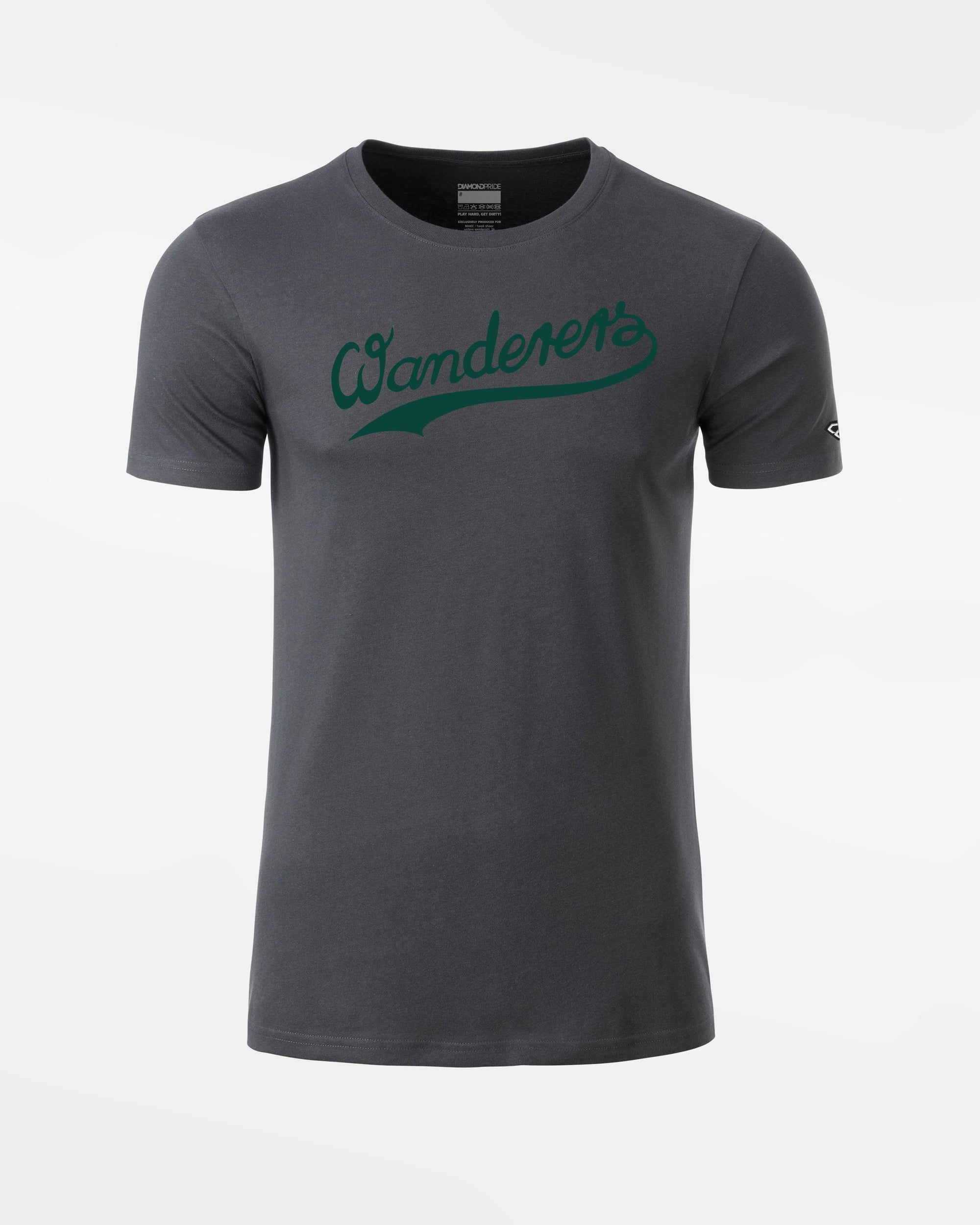Diamond Pride Premium Light T-Shirt "Herrenberg Wanderers", Script, dunkelgrau-DIAMOND PRIDE
