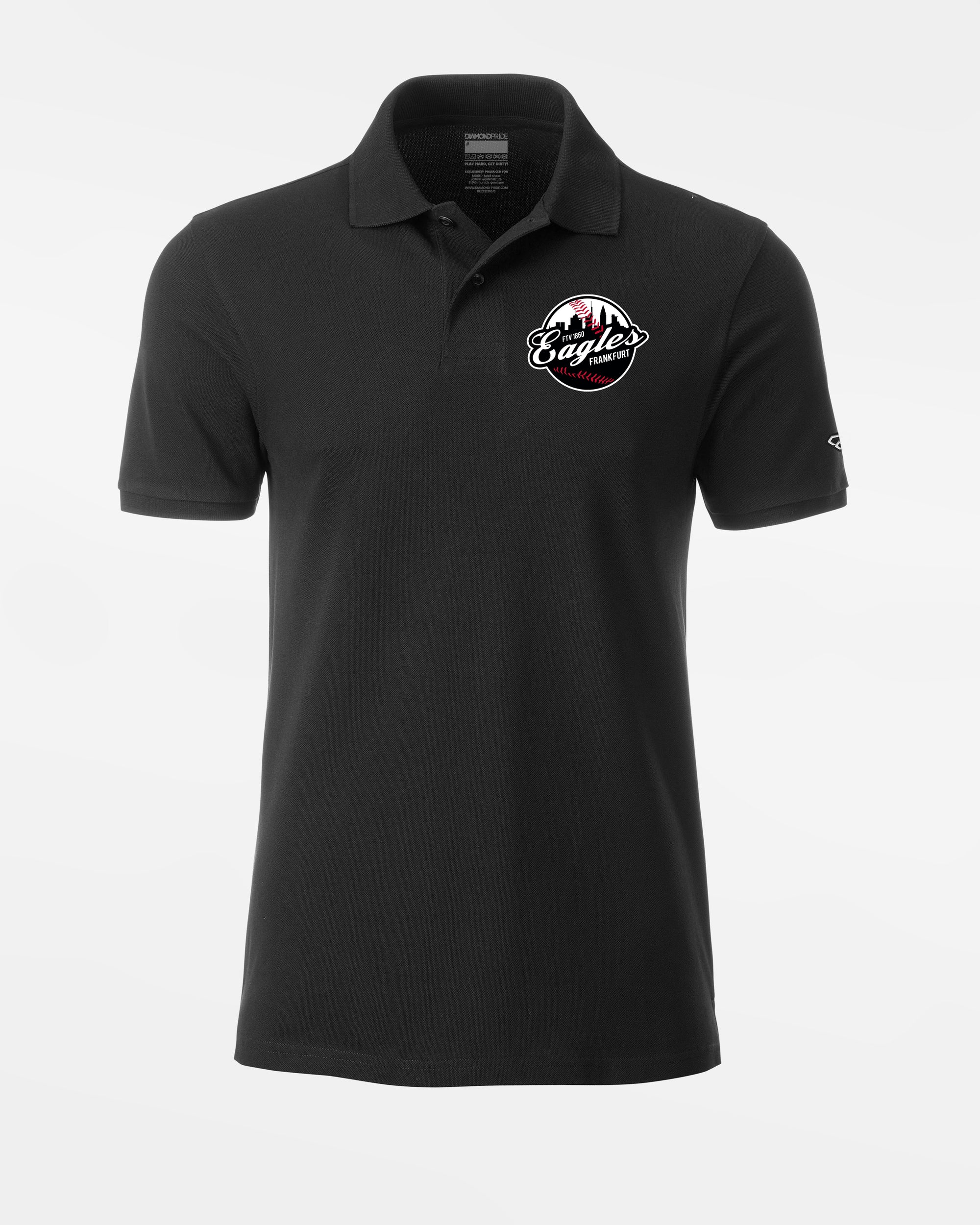 Diamond Pride Premium Polo-Shirt "Frankfurt Eagles", Crest, schwarz-DIAMOND PRIDE