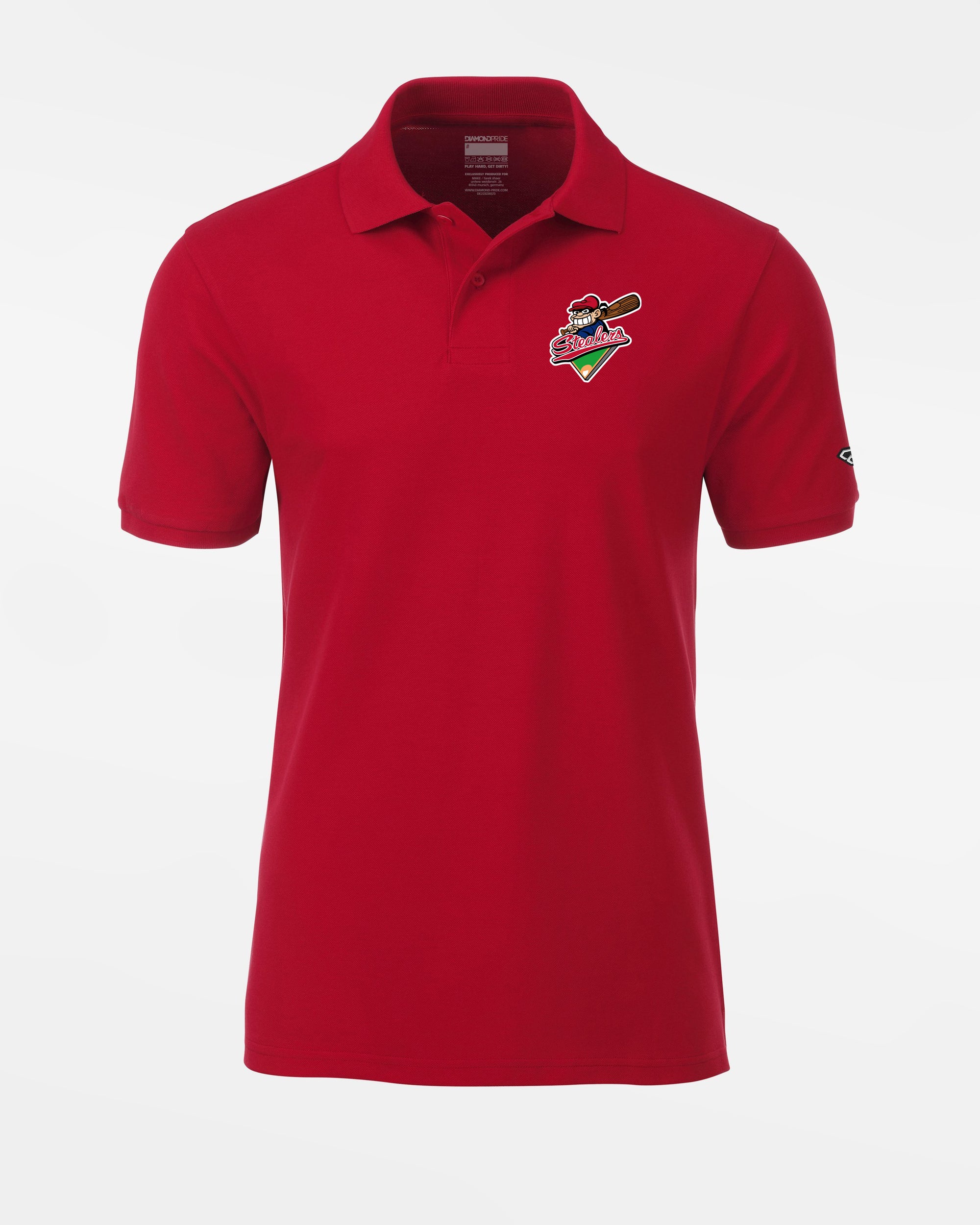 Diamond Pride Premium Polo-Shirt "Hamburg Stealers", Batter, rot-DIAMOND PRIDE