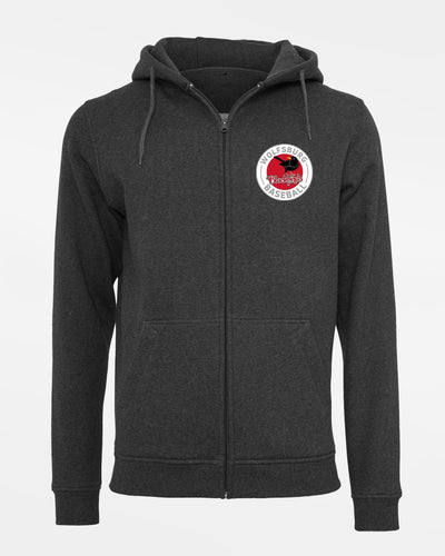 Diamond Pride Premium Zip-Hoodie "Wolfsburg Blackbirds", Crest, heather dunkelgrau-DIAMOND PRIDE