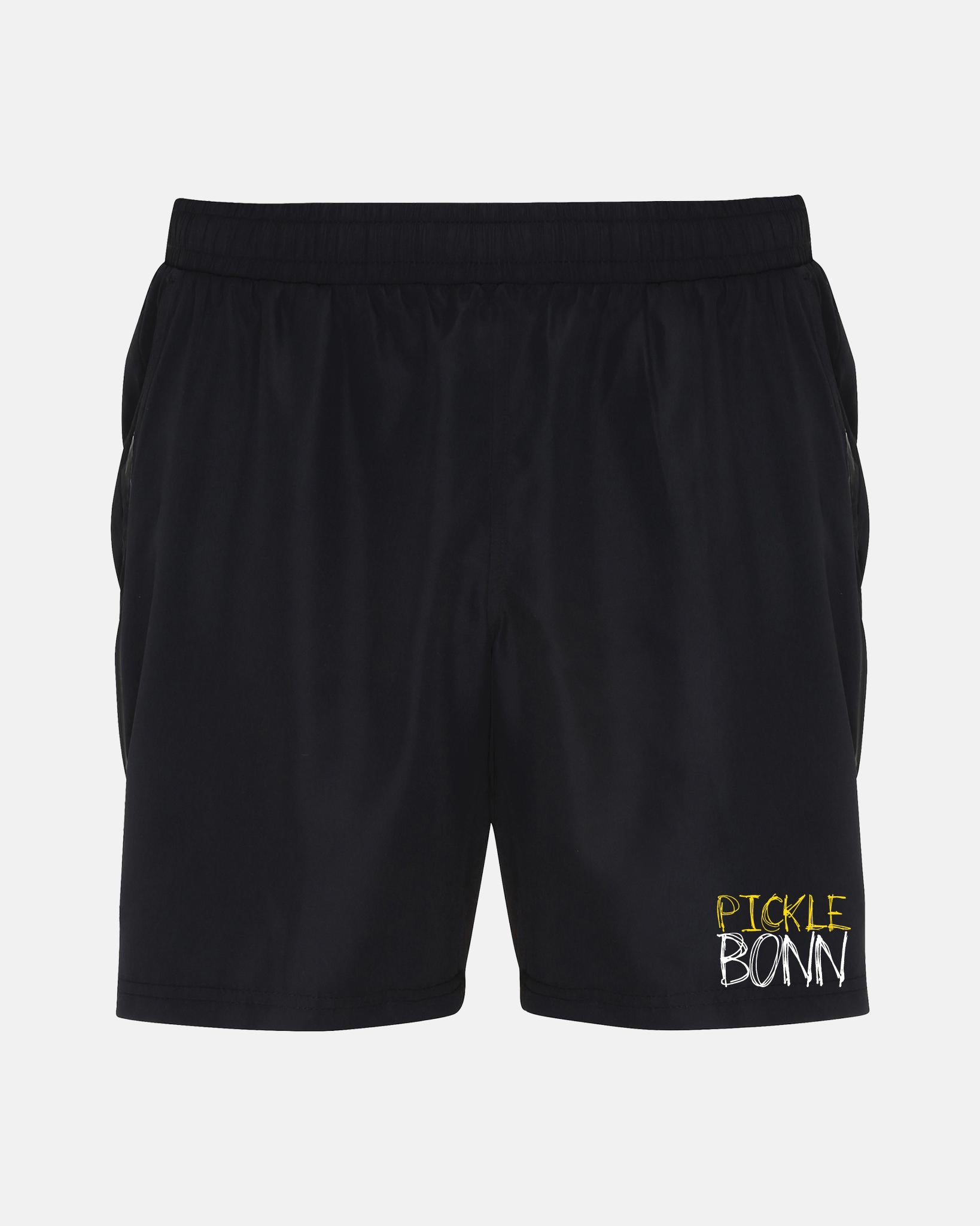 Diamond Pride Training Gym Short mit Taschen, "Bonn Pickleball", schwarz-DIAMOND PRIDE