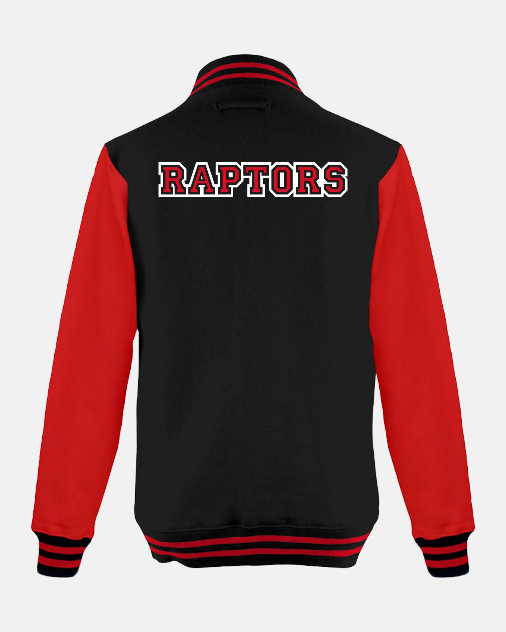 Diamond Pride Varsity College Jacke "Altdorf Raptors", Dino & Script, schwarz - rot-DIAMOND PRIDE
