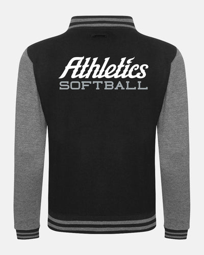 Diamond Pride Varsity College Jacke "Attnang Athletics", A & Athletics Softball, schwarz-dunkelgrau-DIAMOND PRIDE