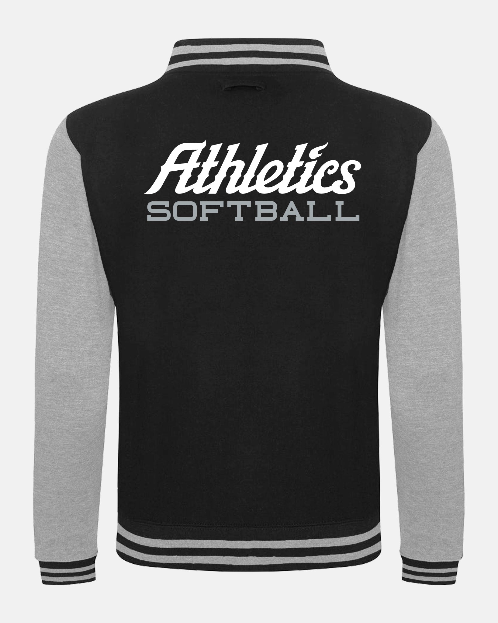 Diamond Pride Varsity College Jacke "Attnang Athletics", A & Athletics Softball, schwarz-heather grau-DIAMOND PRIDE