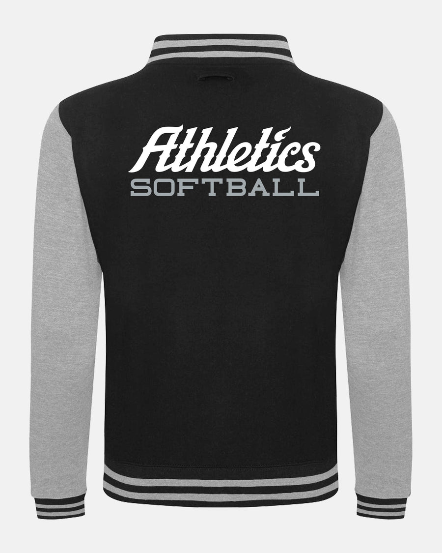 Diamond Pride Varsity College Jacke "Attnang Athletics", A & Athletics Softball, schwarz-heather grau-DIAMOND PRIDE