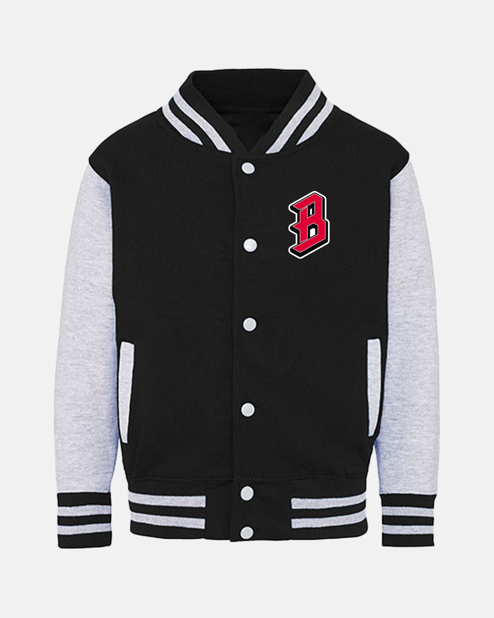 Diamond Pride Varsity College Jacke "Bremen Dockers", B & Script, schwarz-heather grau-DIAMOND PRIDE