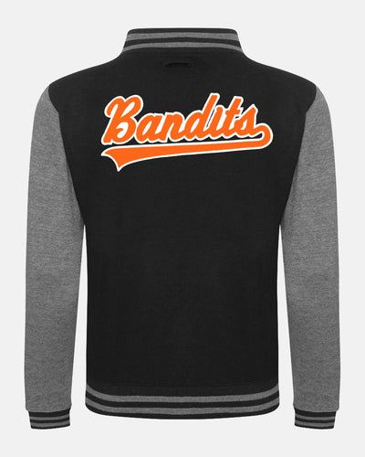 Diamond Pride Varsity College Jacke "Gröbenzell Bandits", G & Script, schwarz-dunkelgrau-DIAMOND PRIDE
