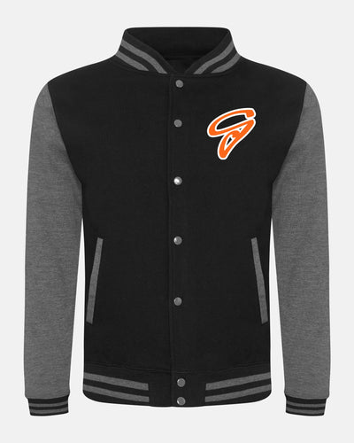 Diamond Pride Varsity College Jacke "Gröbenzell Bandits", G & Script, schwarz-dunkelgrau-DIAMOND PRIDE