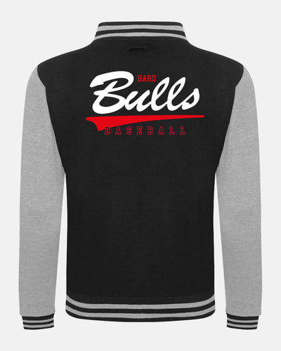Diamond Pride Varsity College Jacke "Hard Bulls", HB & Primary Logo, schwarz-heather grau-DIAMOND PRIDE