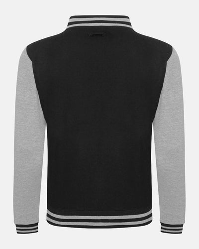 Diamond Pride Varsity College Jacke "Hard Bulls", HB & Primary Logo, schwarz-heather grau-DIAMOND PRIDE