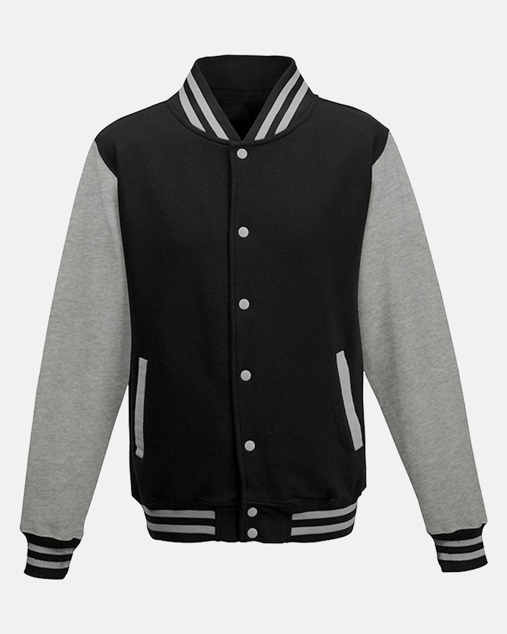 Diamond Pride Varsity College Jacke "Hard Bulls", HB & Primary Logo, schwarz-heather grau-DIAMOND PRIDE