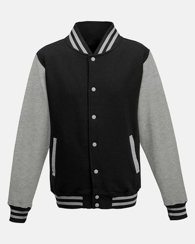 Diamond Pride Varsity College Jacke "Hard Bulls", HB & Primary Logo, schwarz-heather grau-DIAMOND PRIDE