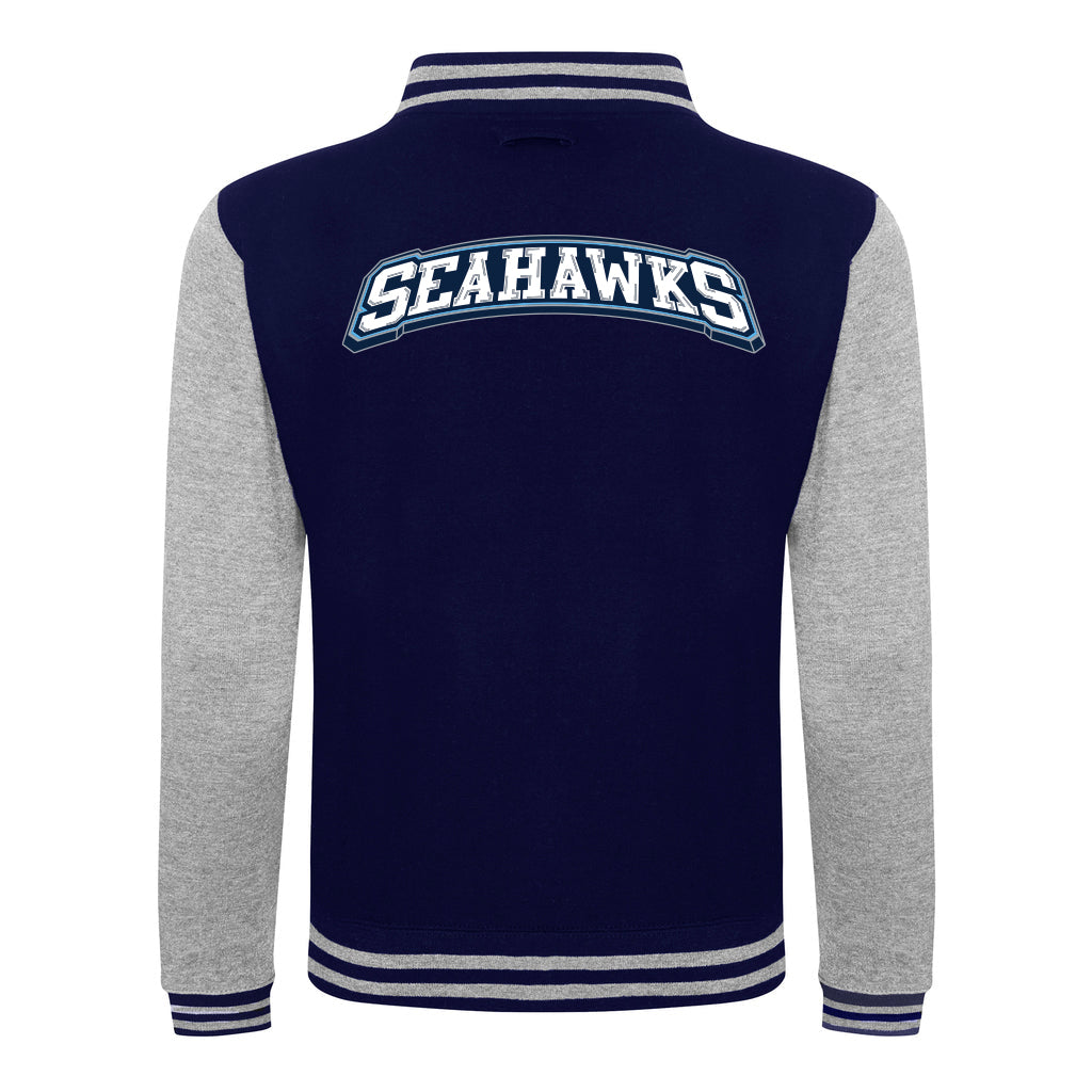 Diamond Pride Varsity College Jacke "Kiel Seahawks", K & Script, navy blau - heather grau-DIAMOND PRIDE
