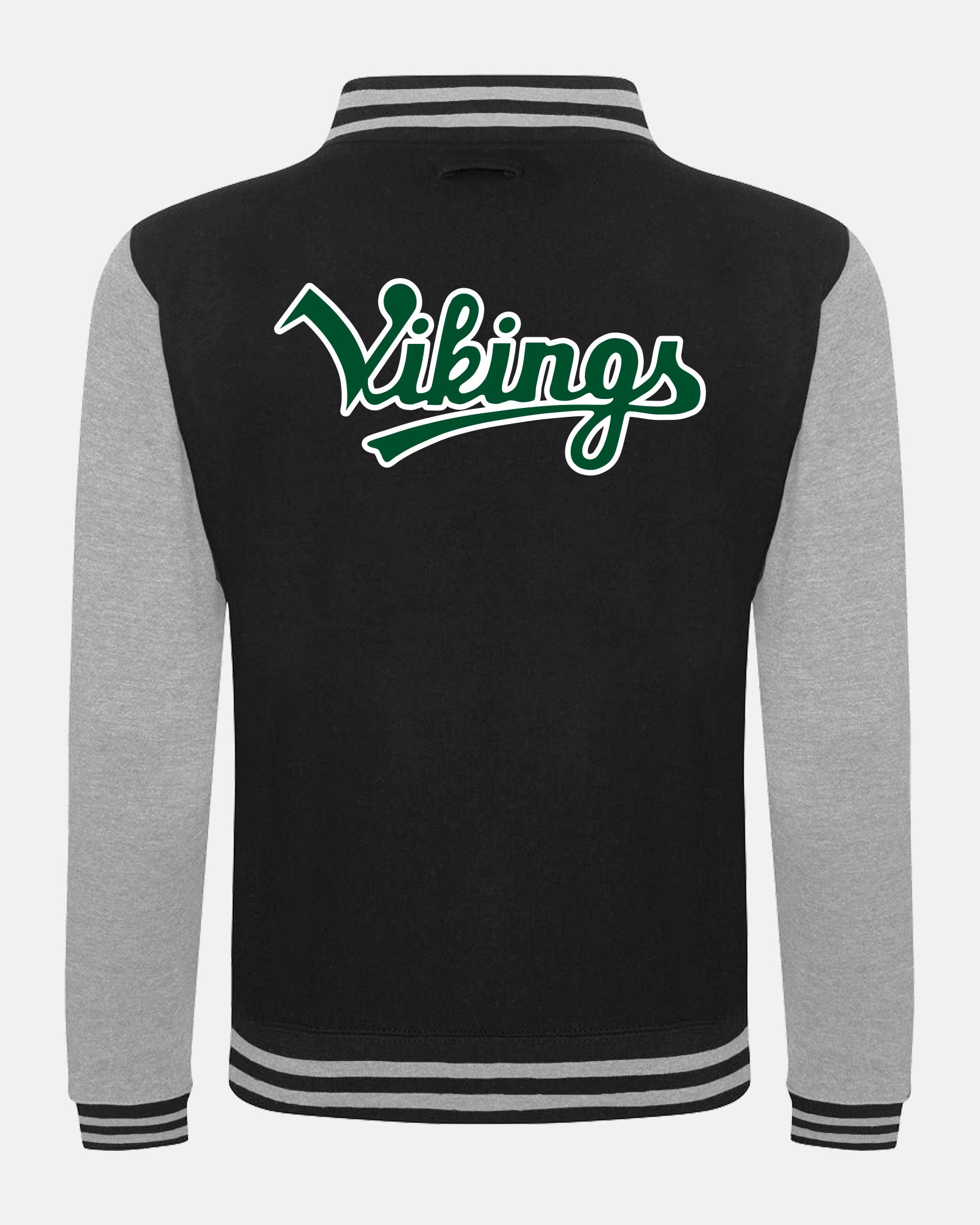 Diamond Pride Varsity College Jacke "Kufstein Vikings", VS & Script, schwarz-heather grau-DIAMOND PRIDE