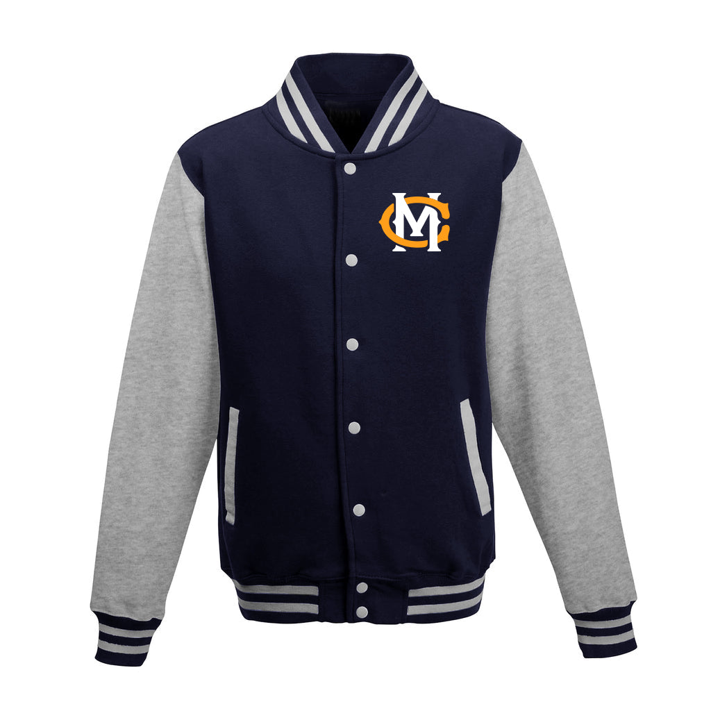 Diamond Pride Varsity College Jacke "Munich Caribes", MC & Script, navy blau-heather grau-DIAMOND PRIDE