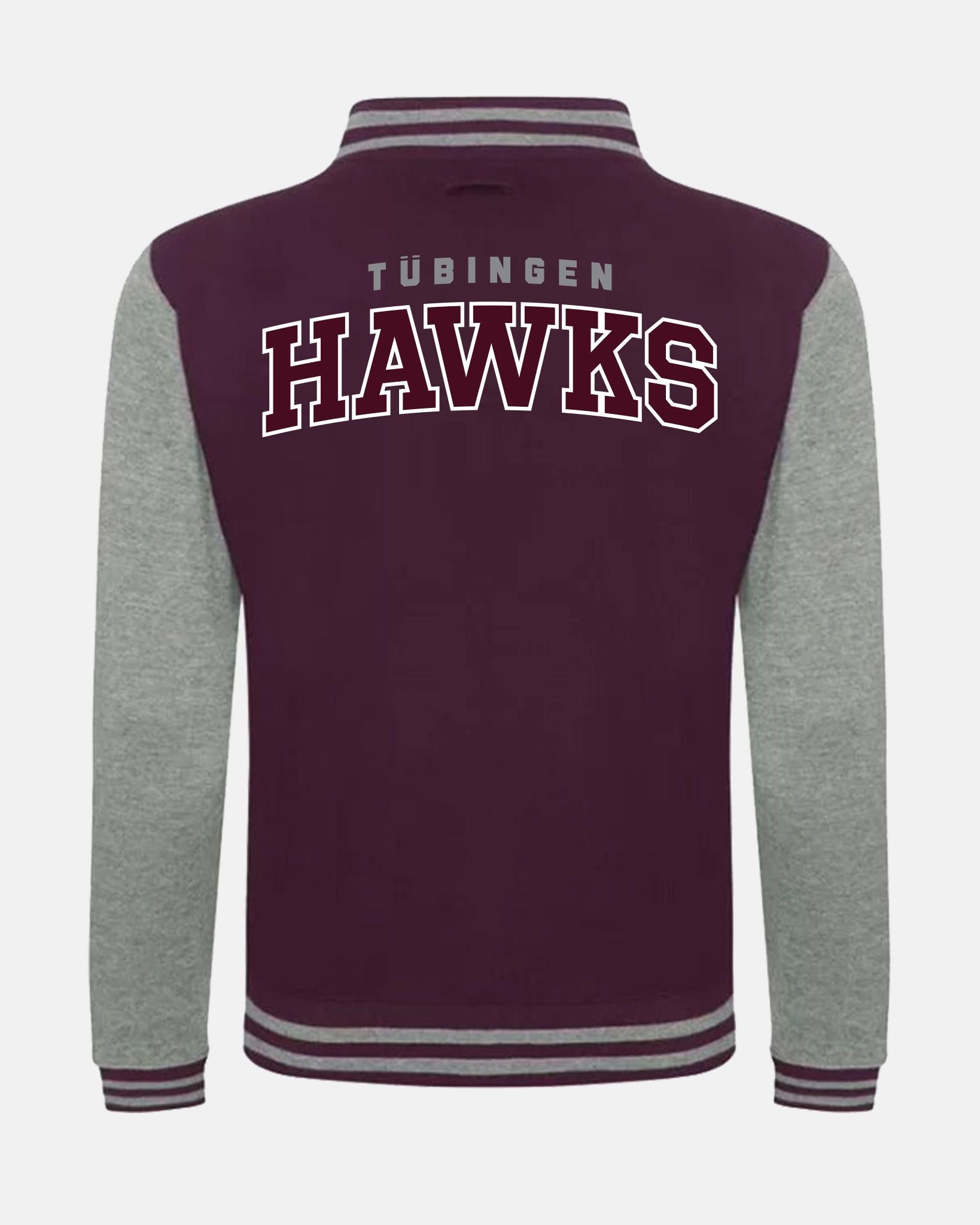 Diamond Pride Varsity College Jacke "Tübingen Hawks", H & Script, maroon rot-DIAMOND PRIDE