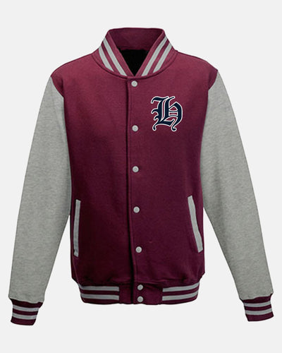 Diamond Pride Varsity College Jacke "Tübingen Hawks", H & Script, maroon rot-DIAMOND PRIDE