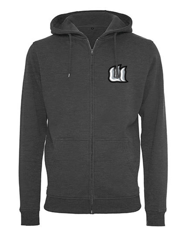 Diamond Pride Zip-Hoodie "Laufer Wölfe", W, heather dunkelgrau-DIAMOND PRIDE