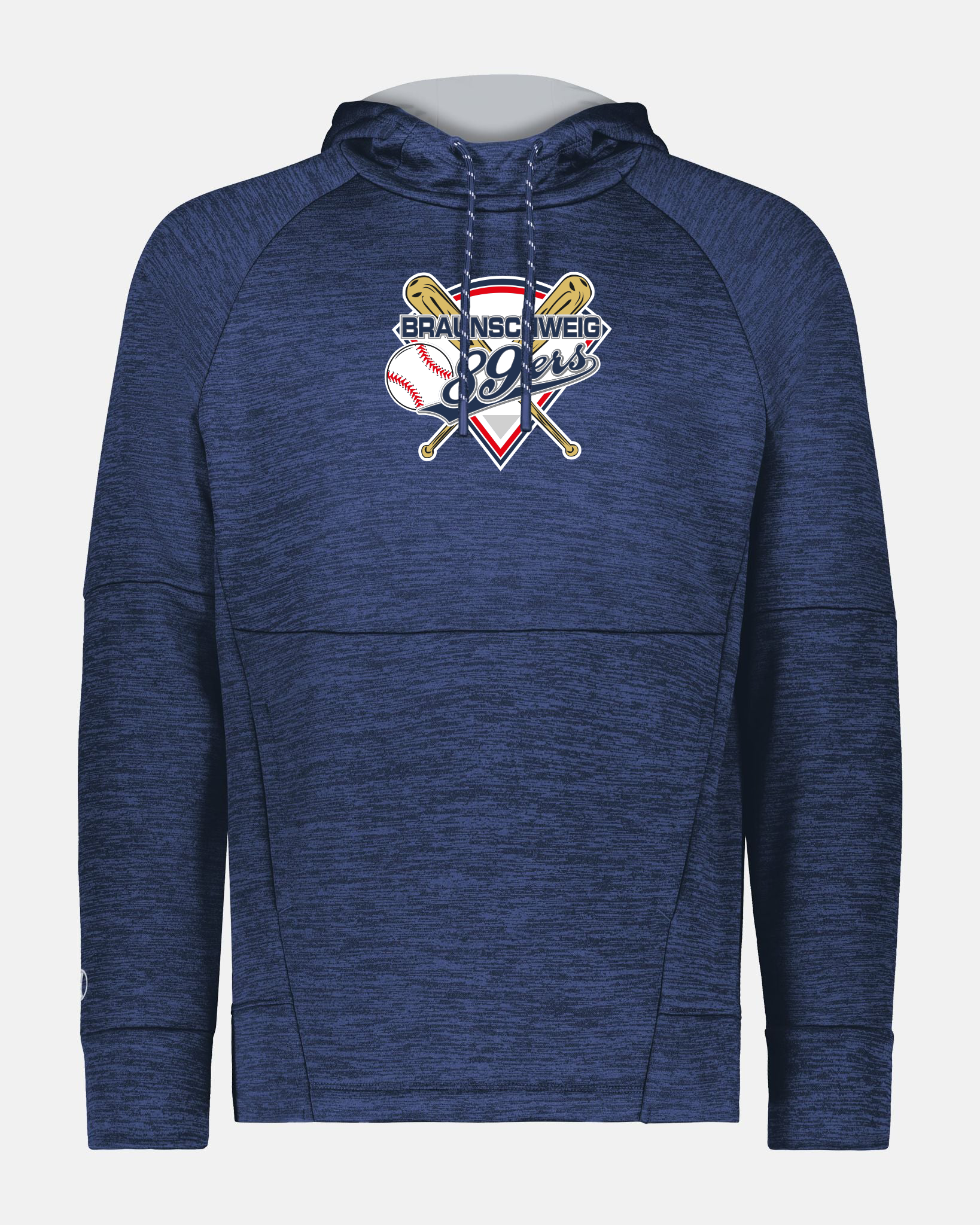 Holloway All-Pro Performance Fleece Hoodie "Braunschweig 89ers", Primary Logo, heather navy blau
