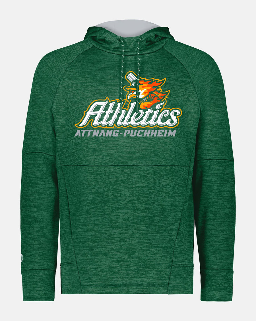 Holloway All-Pro Performance Fleece Hoodie "Attnang Athletics", Primary Logo, heather dunkelgrün-DIAMOND PRIDE