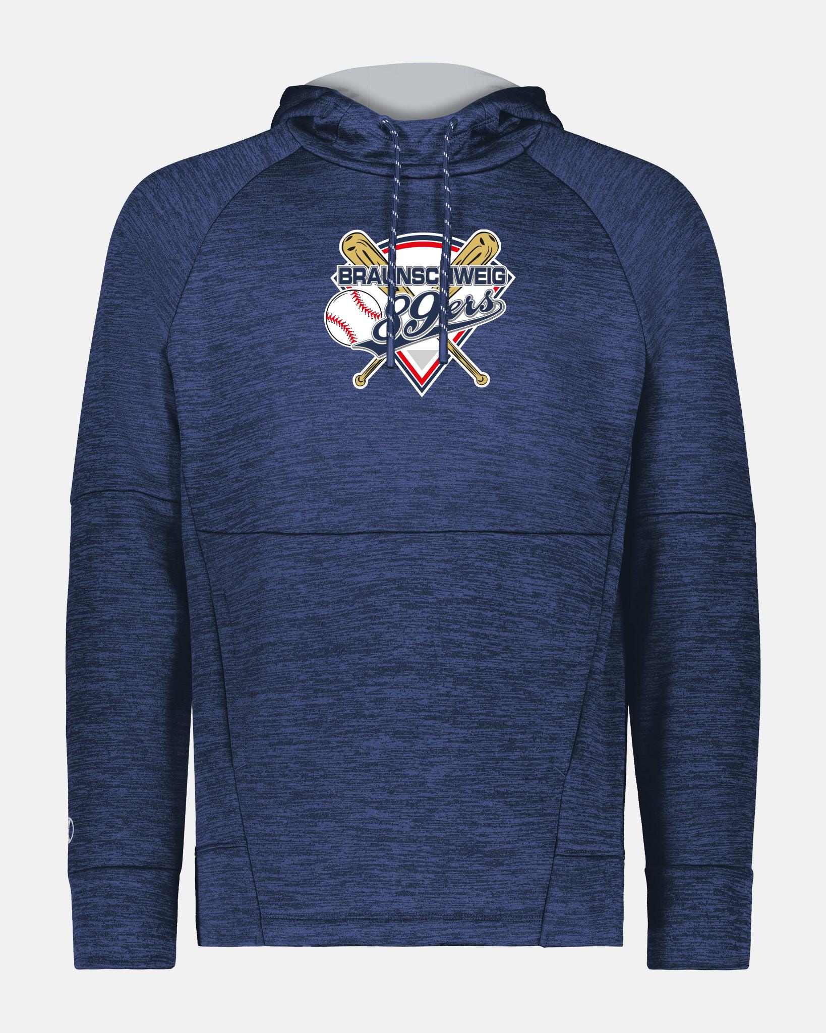 Holloway All-Pro Performance Fleece Hoodie "Braunschweig 89ers", Primary Logo, heather navy blau-DIAMOND PRIDE