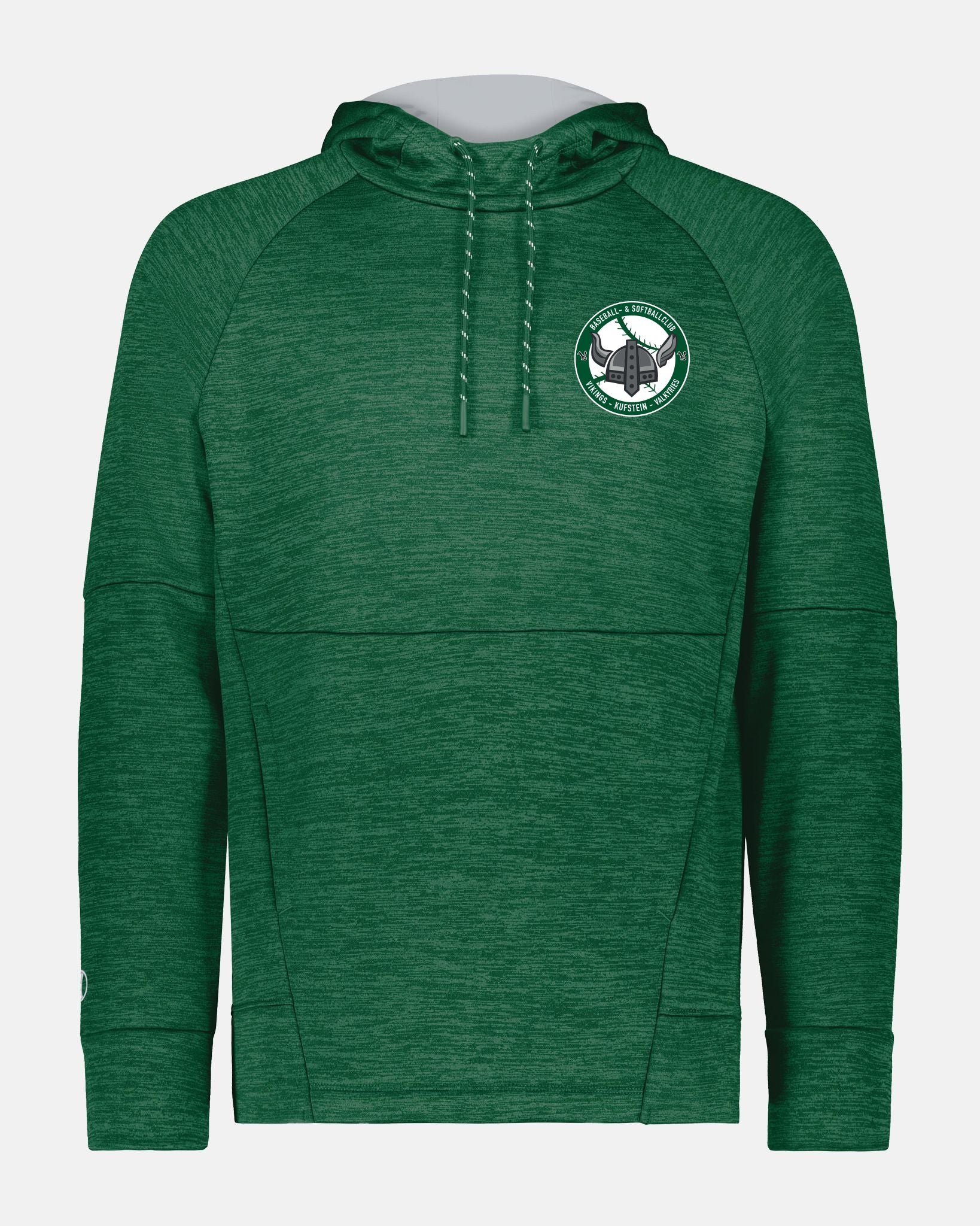 Holloway All-Pro Performance Fleece Hoodie "Kufstein Vikings", Crest & Script, heather dunkelgrün-DIAMOND PRIDE