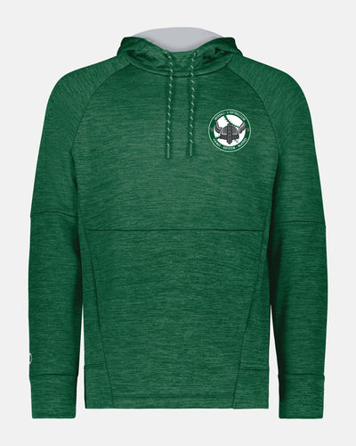 Holloway All-Pro Performance Fleece Hoodie "Kufstein Vikings", Crest & Script, heather dunkelgrün-DIAMOND PRIDE