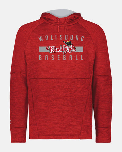 Holloway All-Pro Performance Fleece Hoodie "Wolfsburg Blackbirds", Script, heather rot-DIAMOND PRIDE