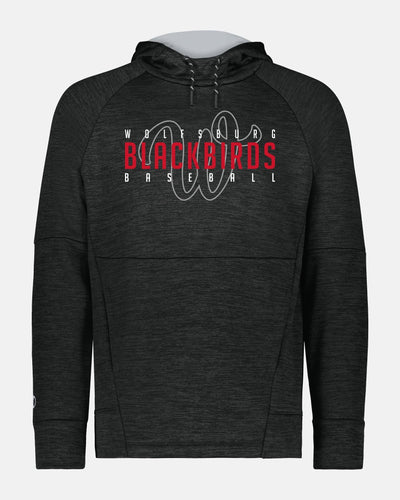 Holloway All-Pro Performance Fleece Hoodie "Wolfsburg Blackbirds", W & Blackbirds, heather schwarz-DIAMOND PRIDE