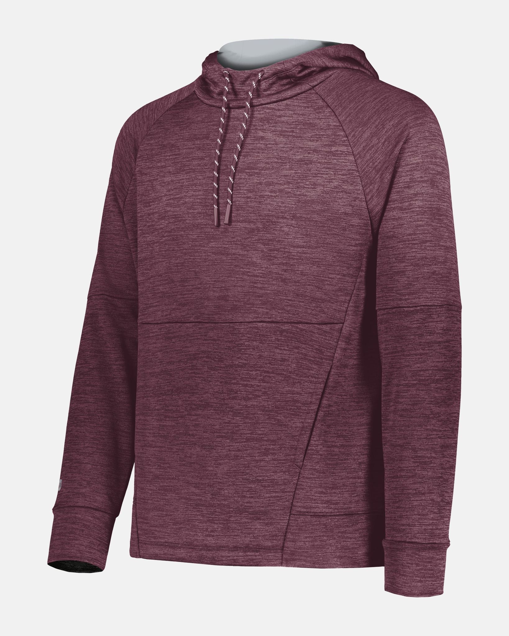 Holloway All-Pro Performance Fleece Hoodie, heather maroon-rot-DIAMOND PRIDE