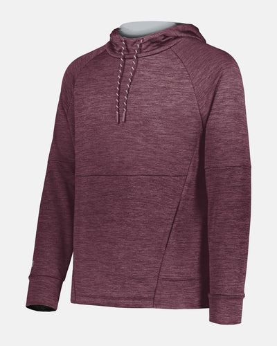Holloway All-Pro Performance Fleece Hoodie, heather maroon-rot-DIAMOND PRIDE