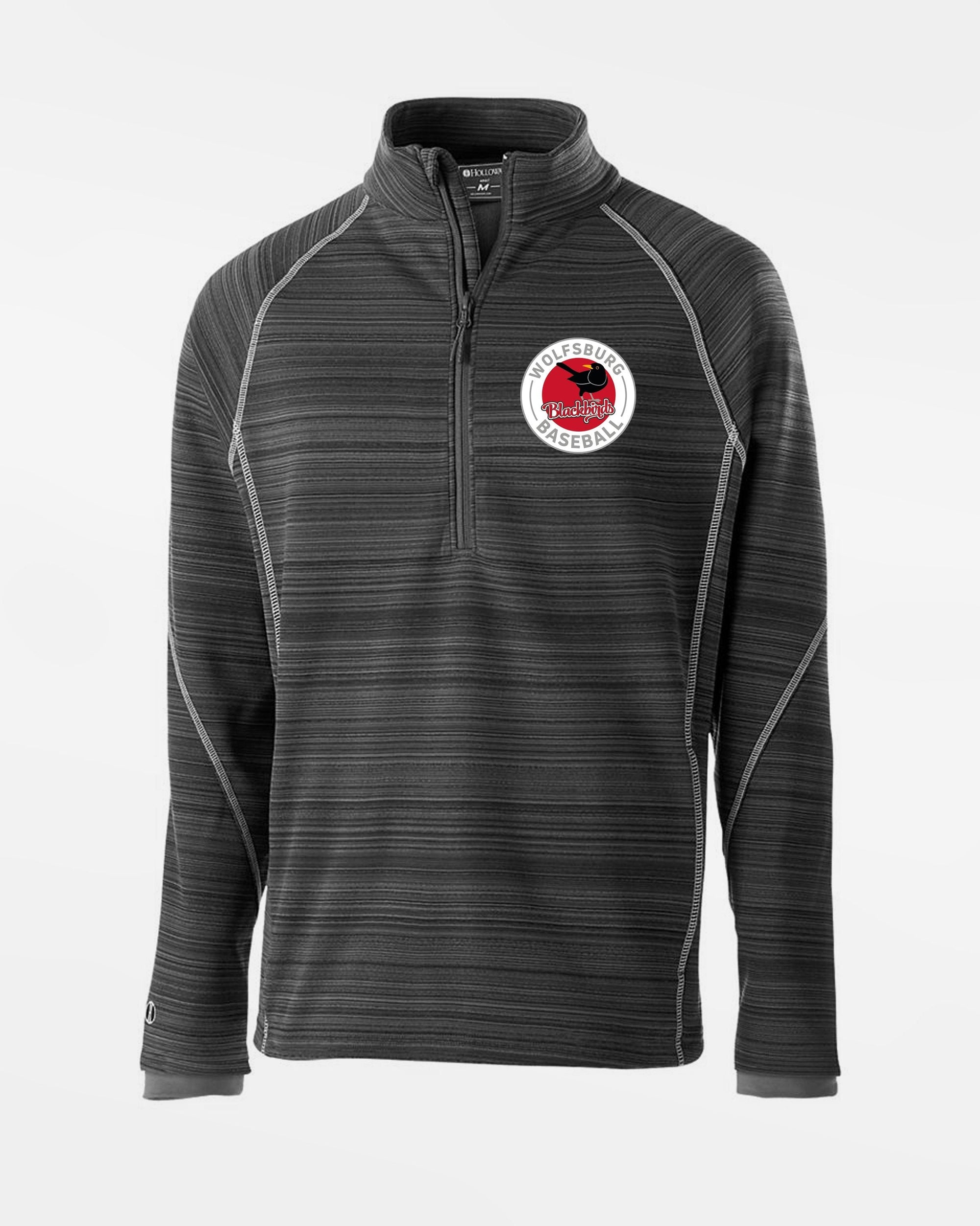 Holloway Deviate Warmup Pullover "Wolfsburg Blackbirds", Crest, dunkelgrau-DIAMOND PRIDE