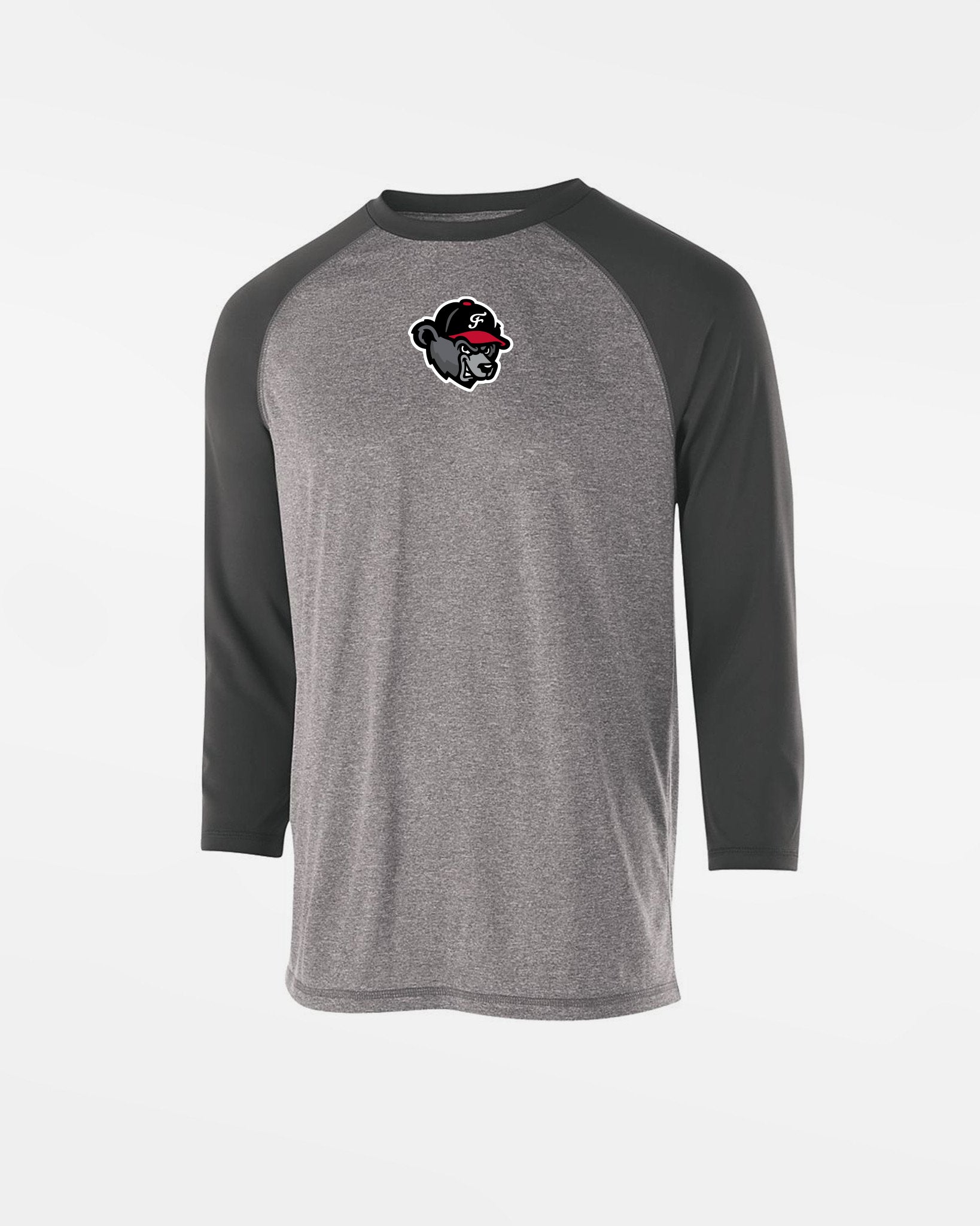 Holloway Kids Typhoon 3/4 Sleeve Functional Shirt "Freising Grizzlies", Bear, dunkelgrau-DIAMOND PRIDE