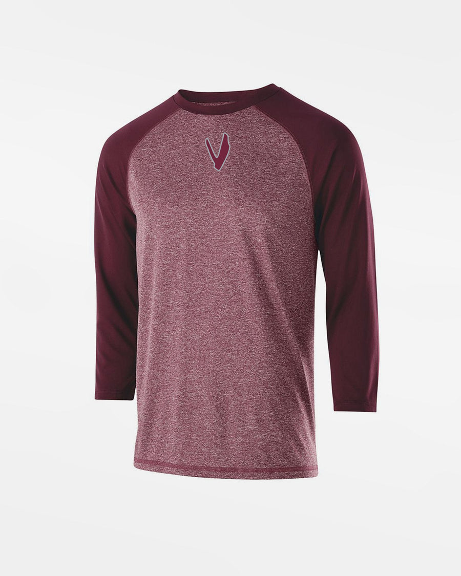 Holloway Kids Typhoon 3/4 Sleeve Functional Shirt "Wesseling Vermins", maroon-rot-DIAMOND PRIDE