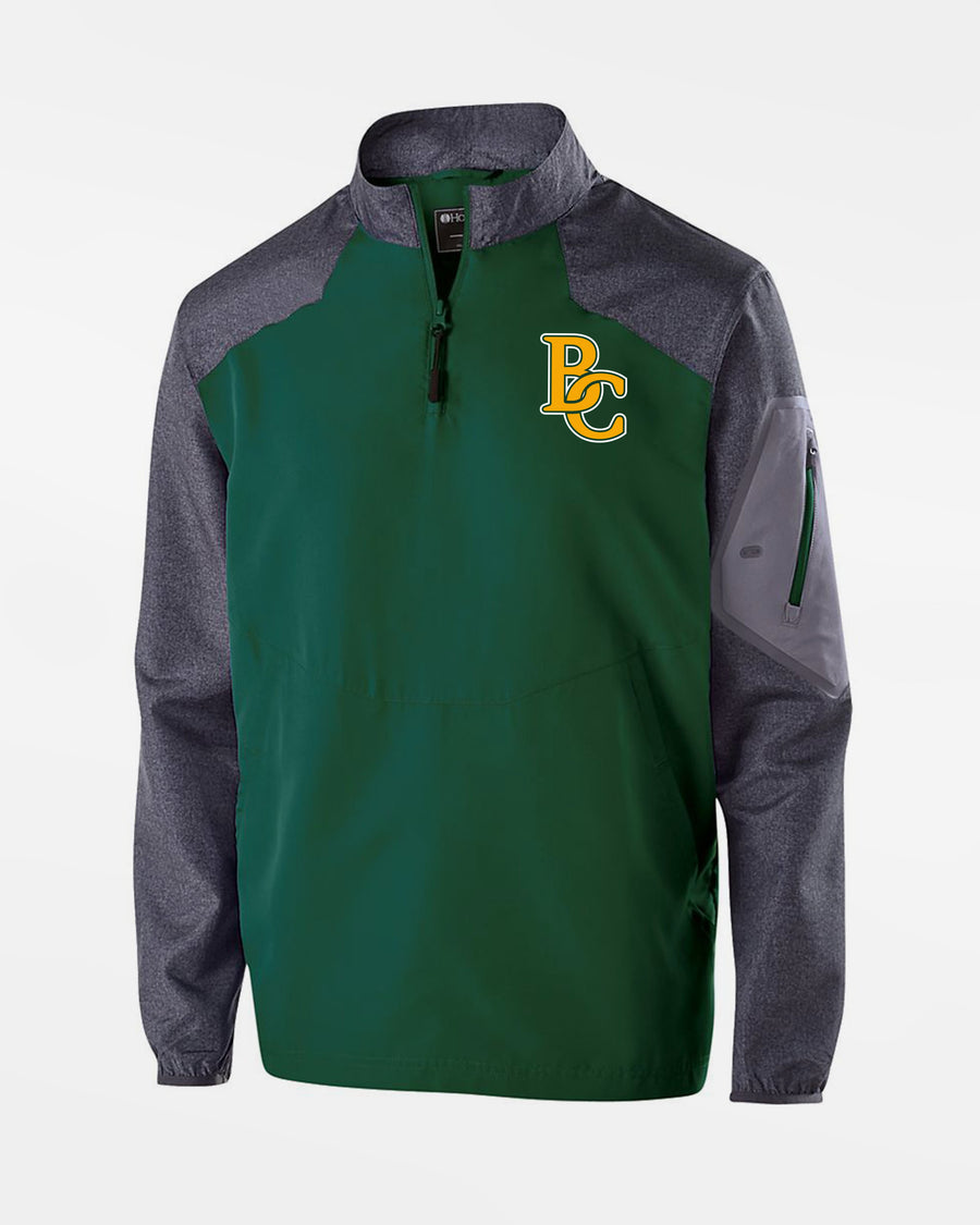 Holloway Raider Warmup Longsleeve Pullover "Bonn Capitals", BC, dunkelgrün-grau-DIAMOND PRIDE