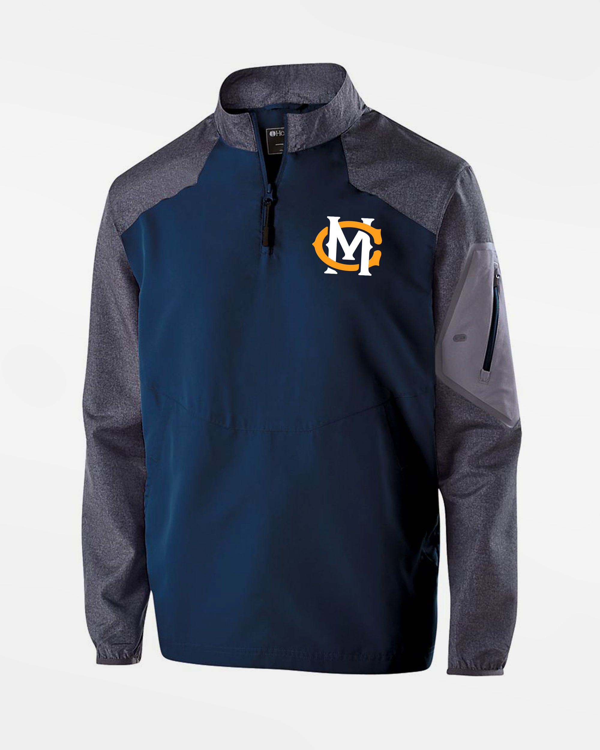 Holloway Raider Warmup Longsleeve Pullover "Munich Caribes", MC, navy blau-grau-DIAMOND PRIDE