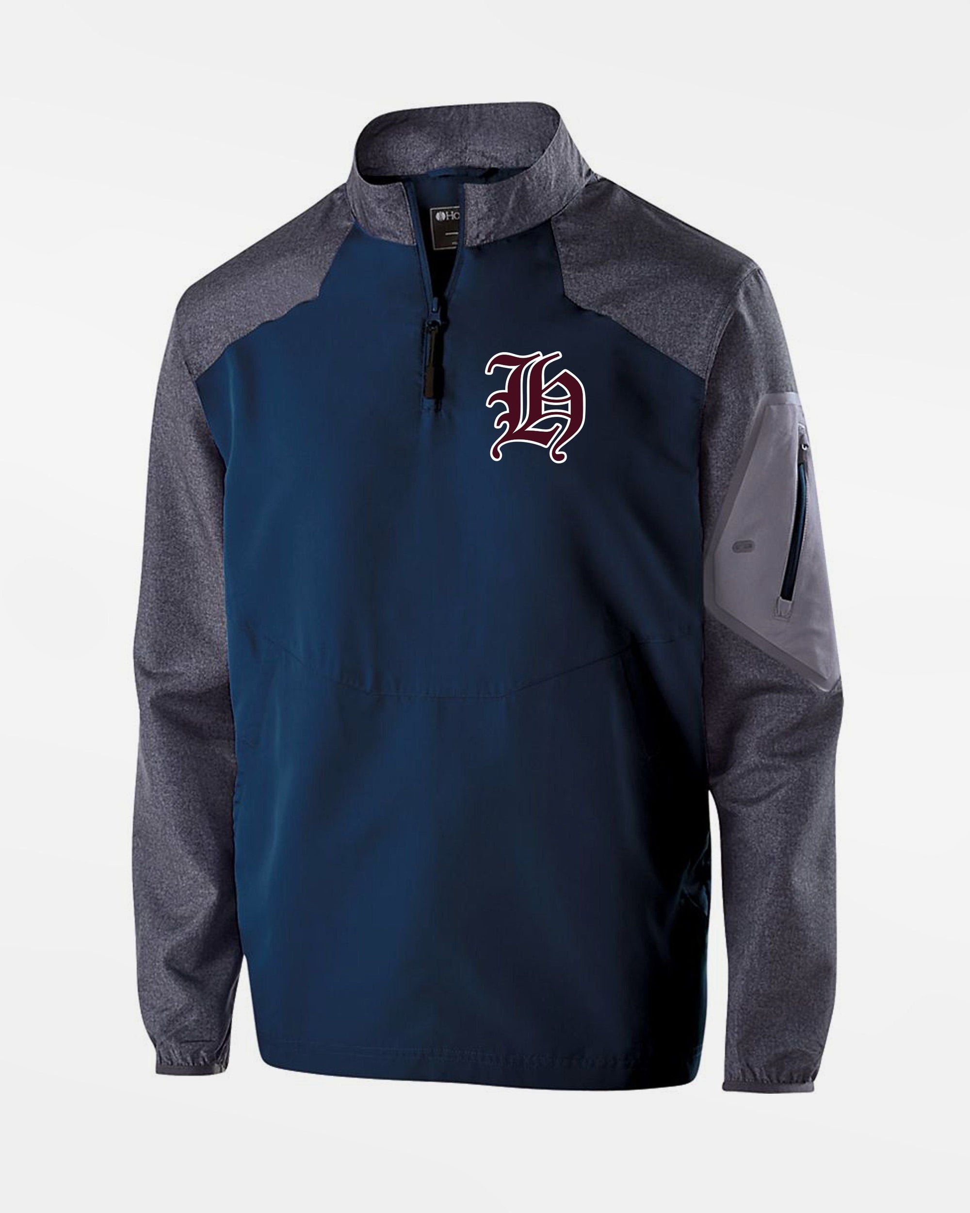 Holloway Raider Warmup Longsleeve Pullover "Tübingen Hawks", H, navy blau-grau-DIAMOND PRIDE