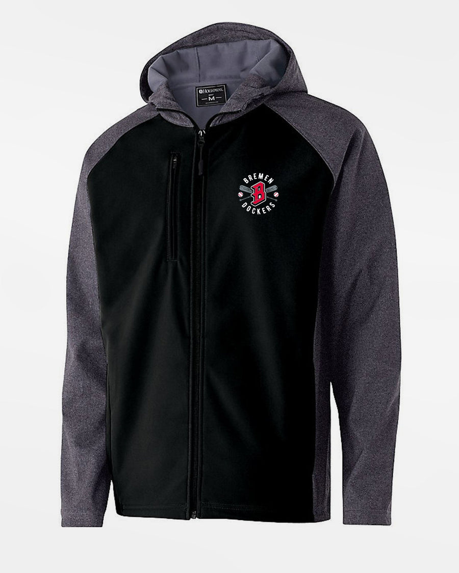 Holloway Raider Warmup Softshell Jacket "Bremen Dockers", Crest, schwarz-grau-DIAMOND PRIDE