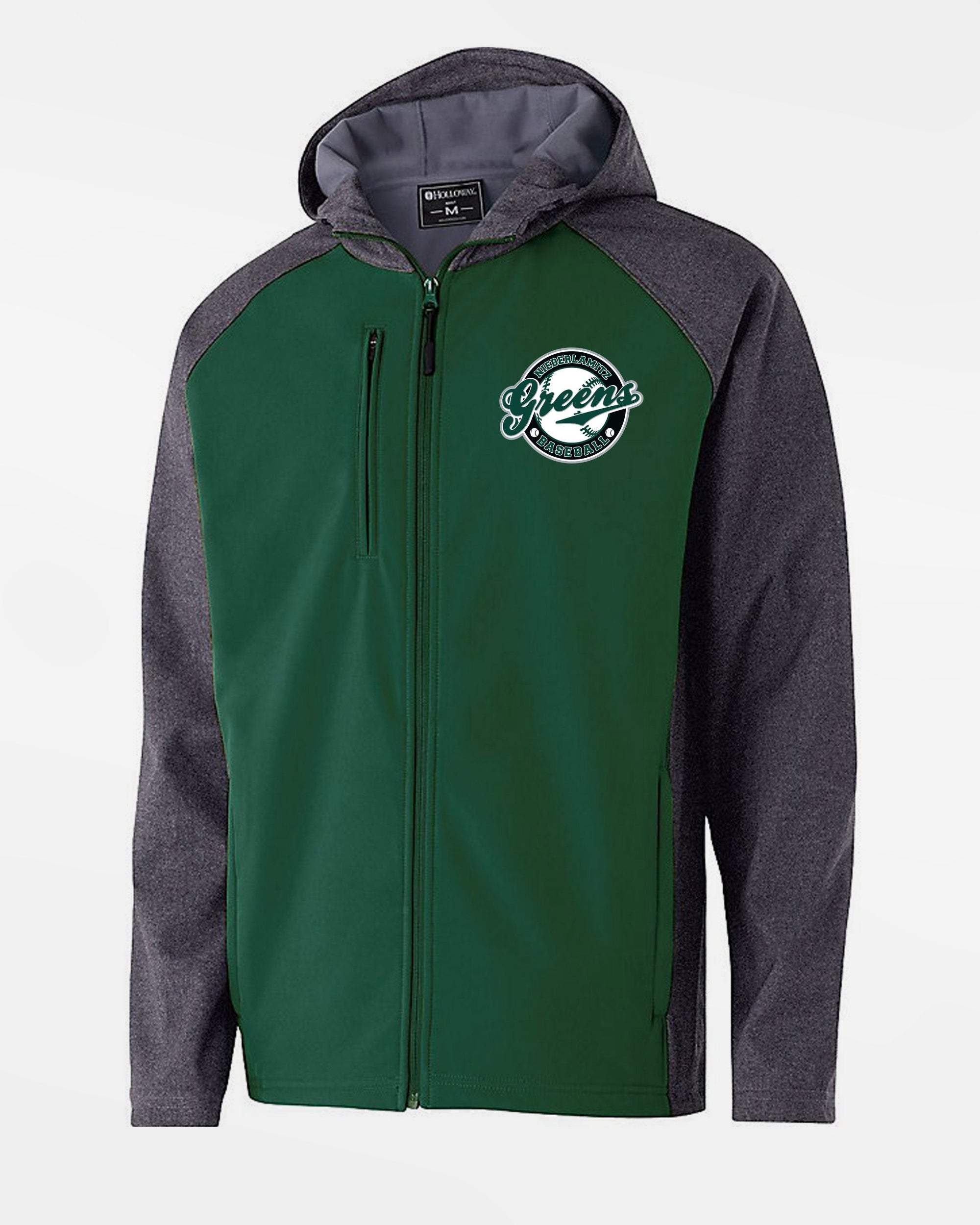 Holloway Raider Warmup Softshell Jacket "Niederlamitz Greens", Crest, dunkelgrün-grau-DIAMOND PRIDE