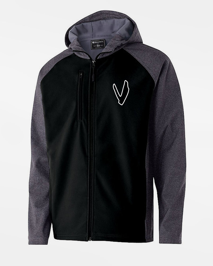 Holloway Raider Warmup Softshell Jacket "Wesseling Vermins", V, schwarz-grau-DIAMOND PRIDE