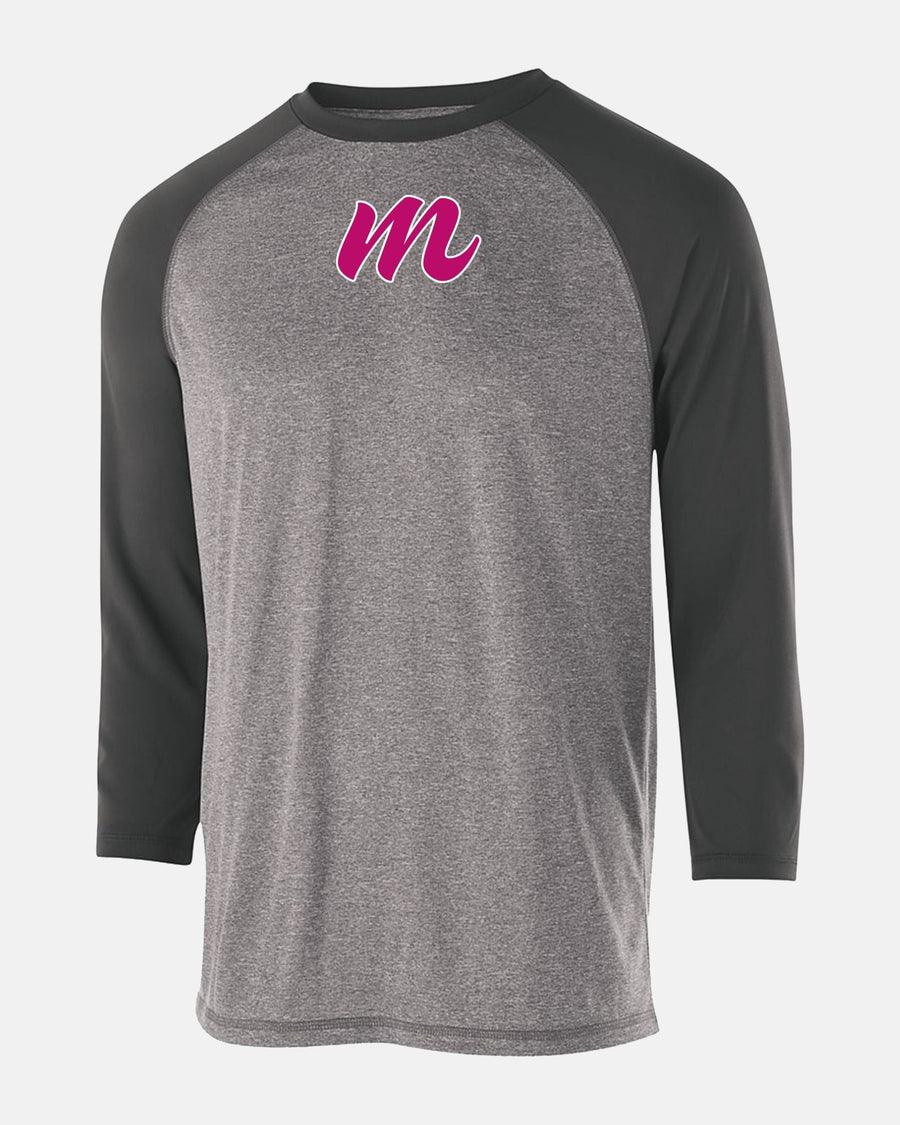 Holloway Typhoon 3/4 Sleeve Functional Shirt "Bonn Magentics", M, dunkelgrau-DIAMOND PRIDE