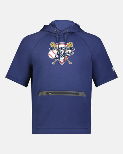 Russell Legend Short Sleeve Tech Fleece Hoodie "Braunschweig 89ers", Primary Logo, navy blau