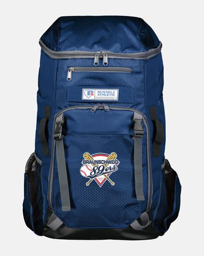 Russell Athletic Baseball Rucksack "Braunschweig 89ers", Primary Logo, navy blau
