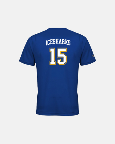 Diamond Pride Kids Basic Functional T-Shirt "Altdorf Icesharks", Script & Player Number, royal-blau