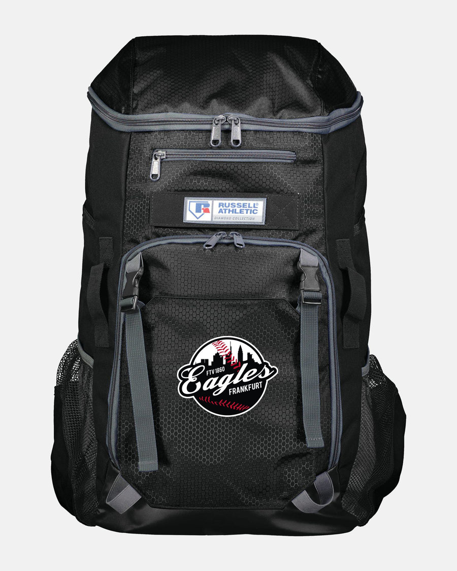 Russell Athletic Baseball Rucksack "Frankfurt Eagles", Crest, schwarz-DIAMOND PRIDE