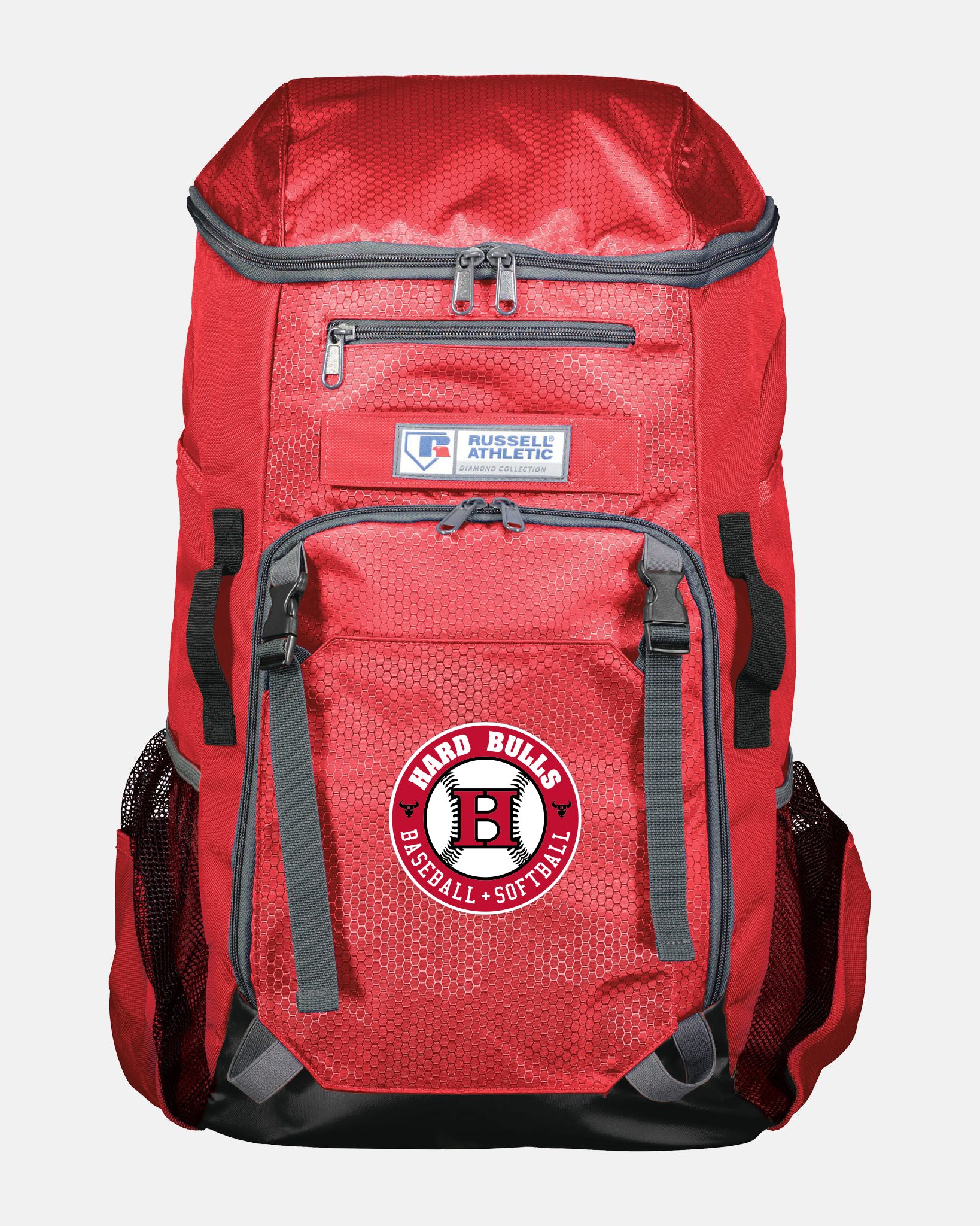 Russell Athletic Baseball Rucksack "Hard Bulls", Crest, rot-DIAMOND PRIDE