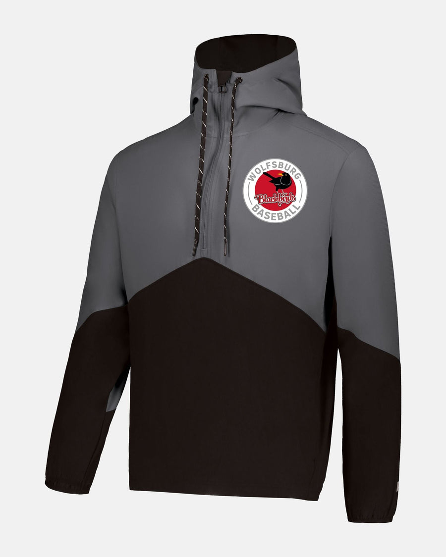 Russell Athletic Legend Hooded Pullover "Wolfsburg Blackbirds", Crest, schwarz-dunkelgrau-DIAMOND PRIDE