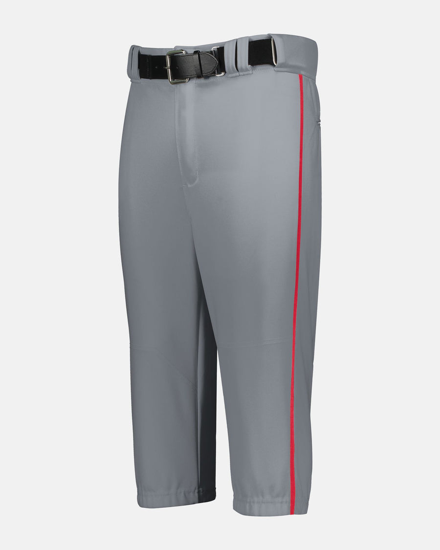 Russell Athletic Piped Diamond Series Baseball Knicker, Grau/Rot-DIAMOND PRIDE